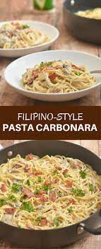 Filipino Style Pasta Carbonara Recipe Carbonara Pasta Pasta Recipes Recipes