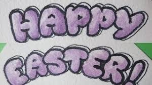 Happy easter to you my friend. How To Write Happy Easter Easter Card Diy Bubble Letters Youtube
