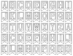 On individual letters depending on your students' academic progress. Tiny 1 5 Inch White Printable Banner Letters Printable Party Com