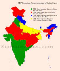 The economy of the states still slows due to lack of government support. Gdp Population Area Relationship Of Indian States Statisticstimes Com