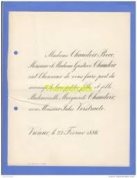 Modele invitation mariage malagasy / ce laser coupe modèle de carte invitation svg a été créé à l'aide de ma conception originale de dessiné à la main. Wedding Faire Part Mariage Chaudoir Beco Gustave Chaudoir Marguerite Jules Verstraete Vienne 1886