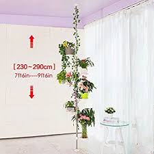 Baoyouni 7 Schicht Blumentreppe Teleskop Pflanzenstander Indoor Anlage Steht Federspannung Pole Metall Blume Displa Pflanzenstander Blumen Regal Zimmerpflanzen