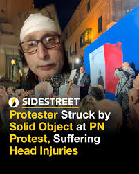 Karen Zerafa Boffa has condemned a recent incident at a Nationalist Party  protest in Valletta, where a heavy object was thrown from a terrace  opposite Parliament, narrowly missing protester Robert Mifsud. While