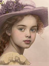 Victorian Children Watercolor Pencils More of my coloring of Victorian  girls