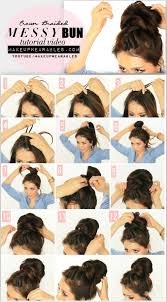 Seems easier said than done, but wait, it actually is!! 5 Minute Messy Bun With Crown Braid Tutorial Video Cute Hairstyles For Medium Long Hair Tina Makeupwearables L S Makeupwearables Photo Beautylish
