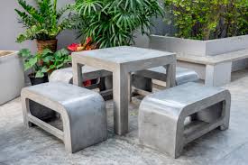 Concrete garden dining table west elm cement with 2 benches furniture polished h bespoke faux 200 x 100 cm outdoor tables beut co uk modern eden fibre. 63 Of The Best Diy Concrete Furniture Ideas