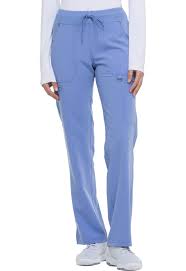 Dickies Mid Rise Rib Knit Waistband Pant Petite In Ceil From Dickies Medical