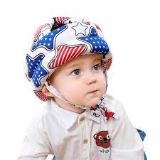 Baby Kopfschutz Schutzhelm Atmungsaktiv Sicherheit Baumwolle Schutzkappe Kopfschutzmutze Kopfschutzkappe Verstellbar Babyhelm Geschirre Hut Fur 3 24 Monate Baby Kleinkind Lernen Laufen Und Sitzen