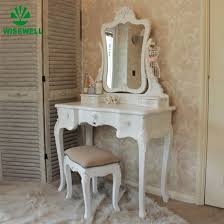 As a vanity or cosmetics desk or as a dresser a flexible, oval mirror that can be swivelled and a beautifully covered stool complete the romantic, antique look and is sure to bring a great ambience. Antique French Furniture Bedroom Dressing Table With Mirror Stool Set China Furniture Bedroom Set Made In China Com