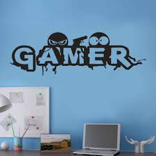 Door Stickers Europe Style Cartoon Letter Sticker Gamer Removable Art Vinyl Mural Home Room Decor Wallpaper For Room Window 45 Wall Stickers Aliexpress