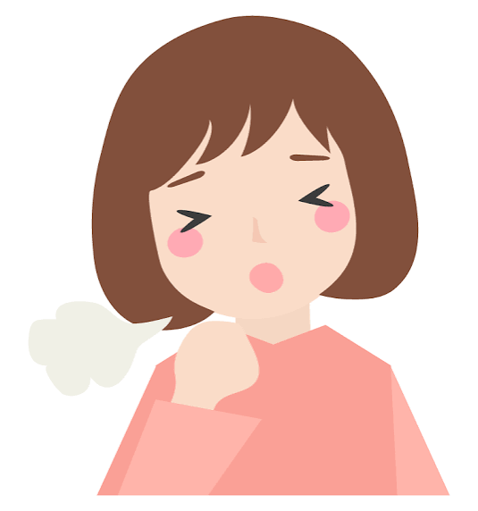 咳をしている女性のイラスト | 無料のフリー素材 イラストエイト