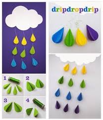 Diy Rainy Cloud Wall Art Diy Craft Crafts Easy Crafts Diy Crafts Easy Diy Kids Crafts Craft Decoratio Diy Crafts For Kids Easy Paper Flower Template Diy Tumblr