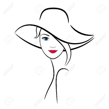 Woman In Hat Contour Drawing Cliparty Ilustracje Stockowe Oraz Ilustracje Wektorowe Royalty Free Image Contour Drawing Pencil Art Drawings Line Art Drawings