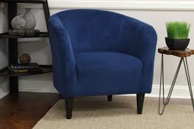 Mainstays Microfiber Tub Accent Chair Navy Blue Walmart Com In 2020 Brown And Blue Living Room Blue Accent Chairs Accent Chairs