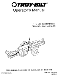 Select brand ariens black splitter blue max boss industrial brave. Troy Bilt Oem 290 258 Operator S Manual Pdf Download Manualslib