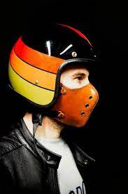 Masque De Moto Road Marron Confort Optimalplus D Espace Etsy Leather Mask Motorcycle Mask Leather Motorcycle Mask