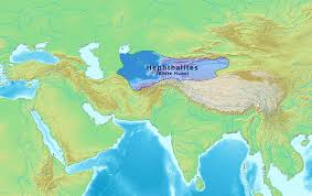 He has dark brown hair. Hephthalites Wikipedia