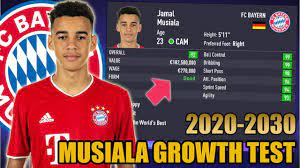Jamal musiala fm21 reviews and screenshots with his fm2021 attributes, current ability, potential ability and salary. Jamal Musiala Growth Test 2020 2030 Fifa 21 Career Mode Youtube