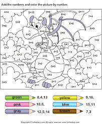 Addition Worksheets Color By Adding Numbers 3 Math Coloring Worksheets Math Coloring Kids Math Worksheets