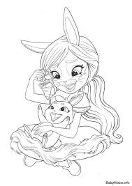 Bree Bunny And Twist High Quality Free Coloring From The Category Enchantimals More Printable Cute Coloring Pages Deer Coloring Pages Ladybug Coloring Page
