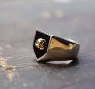 Skull Shield Ring (18ct Gold Skull)