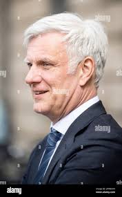Berlin, Germany. 28th Apr, 2023. Stephan Schwarz, former Berlin Senator for  Economy, Energy and Operations, is at the handover of the post of Senator  for Economy. The post of Senator for Economic