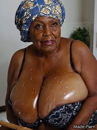 Big tit african grandma