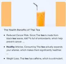 Some Health Benefits Of Nham Cha A Thai Milk Tea Facebook