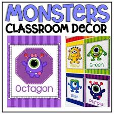 4.3 out of 5 stars. Numbers Shapes And Colors Posters In Monsters Classroom Decor Theme