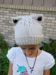Knitting Pattern Simple Kitten Or Fox Ears Beanie Nb Baby Etsy In 2021 Knitting Knitting Terms Knitting Patterns