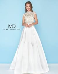 Black / white 77250 embellished lace and taffeta gown long night out dress size 18 (xl, plus 0x). Mac Duggal White Ballgown With Beaded Bodice Capped Sleeves High Neckline Modest Prom Ypsilon Dresses Prom Pageant Homeco Modest Evening Gowns Ball Gowns Gowns