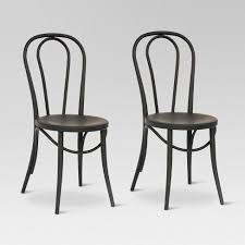 Emery Metal Bistro Chair Matte Black Set Of 2 Threshold Target Metal Bistro Chairs Bistro Chairs Bentwood Chairs