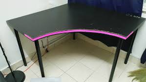 Adjustable l shaped desk ikea designs. Ikea Linnmon Corner Desk Home Furniture Furniture On Carousell