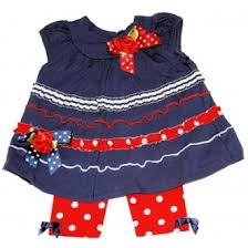 Baby Girls Knit Dress W Capri By Bonnie Jean