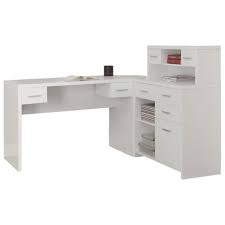 The cozy home office design. Pemberly Row L Shaped Home Office Desk With Hutch In White Walmart Com Walmart Com