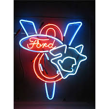 Mustang collectibles for the ultimate owner or fan! Vintage Ford V 8 Neon Sign