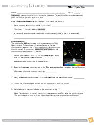 download explore learning gizmo weathering answer key. Star Spectra Renton School District