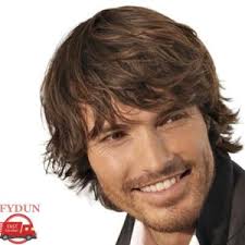 Perruque marron homme