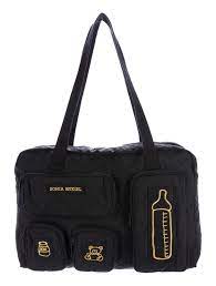 Sonia Rykiel Quilted Nylon Diaper Bag Black Son25220 The Realreal