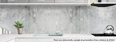 panneau mural imitation beton design deco moderne tendance pour cuisine et salle de bain deco moderne cuisine aluminium credence deco