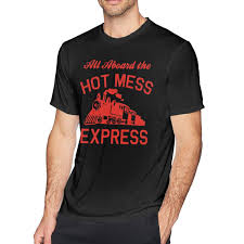 Amazon Com All Aboard The Hot Mess Express Crew Neck Shirts