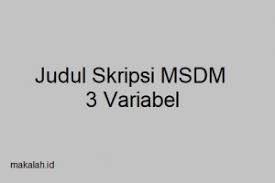 We did not find results for: 25 Judul Skripsi Msdm 3 Variabel