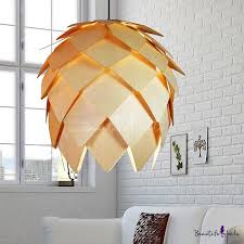 Country Style Wood Pine Cone Pendant By Designer Lighting Antique Ceiling Lights Crystal Ceiling Light Pinecone Pendant