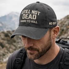Still Not Dead Hard To Kill Embroidered Vintage Wash Dad Hat – Funny Tough  Guy Black Adjustable Baseball Cap Gift for Men - TikTok Shop