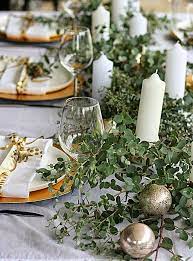 Australian Inspired Christmas Eucalyptus And Golden Sunshine Christmas Table Decorations Table Decorations Christmas Decorations Australian
