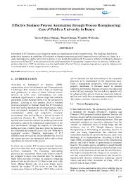 Pdf Effective Business Process Automation Through Process Reengineering Case Of Public A University In Kenya Jairus Odawa Prof Franklin Wabwoba And Daniel Otanga Academia Edu