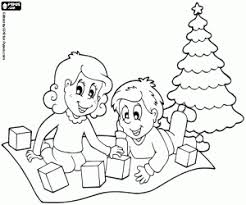 Colora il natale la scuola di rosa. Disegni Di Bambini E Natale Da Colorare E Stampare