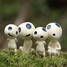Princess Mononoke Kodama Garden Ornaments Princess Mononoke Miniature Figurines Terrarium Figurines