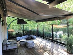 store de terrasse couleurs maison amenagement jardin idees de patio