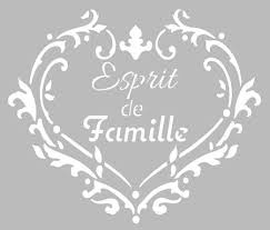 Pochoir Adhesif 22 X 20 Cm Coeur Esprit De Famille Pochoir Pochoir A Imprimer Dessin A Imprimer Gratuit